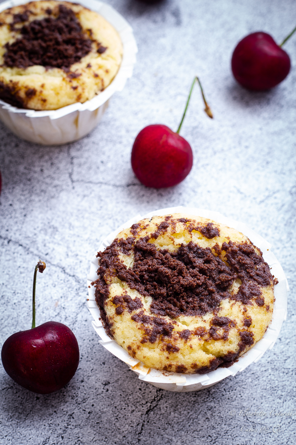 Muffins cocco e ciliegie