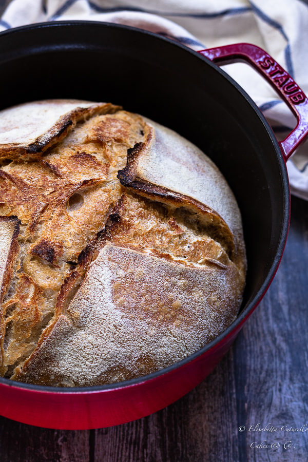 Pane senza impasto cotto in pentola